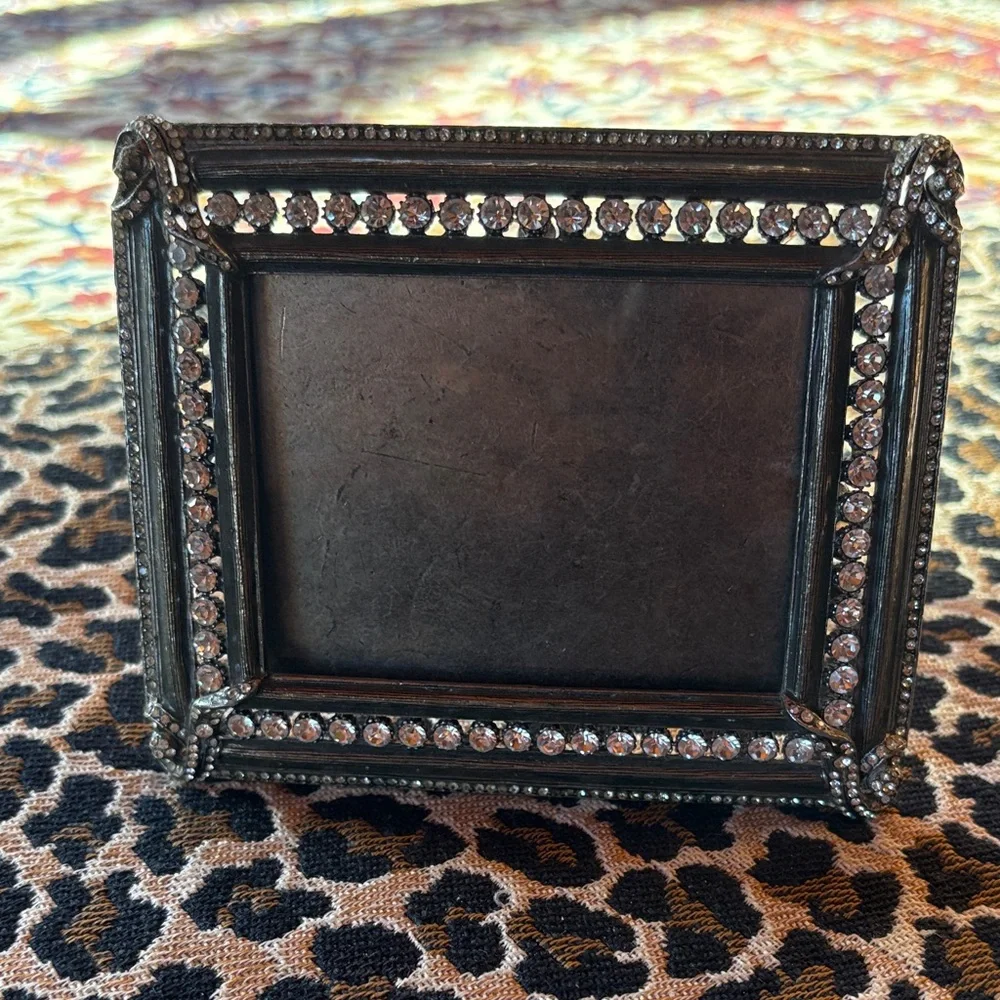 Jay Strongwater Crystal-Accented Pewter Frame
